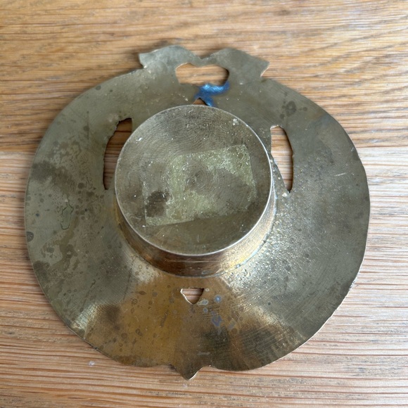 Vintage brass peacock votive candle holder - Picture 4 of 5